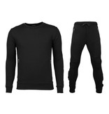 Enos Trainingspakken Basic - Buttons Joggingpak - Zwart