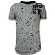 Longfit Asymmetric Embroidery - T-Shirt Patches - Guerrilla - Grijs