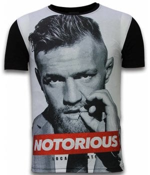 Local Fanatic Notorious - Digital Rhinestone T-shirt - Zwart