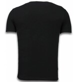 TONY BACKER Heavyweight Champion - Digital Rhinestone T-shirt - Zwart