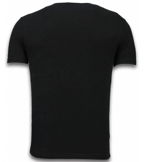 TONY BACKER Heavyweight Champion - Digital Rhinestone T-shirt - Zwart