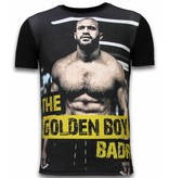 TONY BACKER The Golden Boy - Digital Rhinestone T-shirt - Zwart