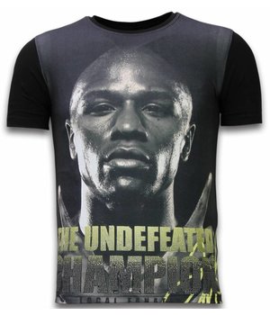 Local Fanatic The Undefeated Champion  - Digital Rhinestone T-shirt - Zwart