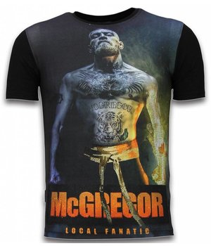 Local Fanatic Conor - Rhinestone T-shirt - Zwart