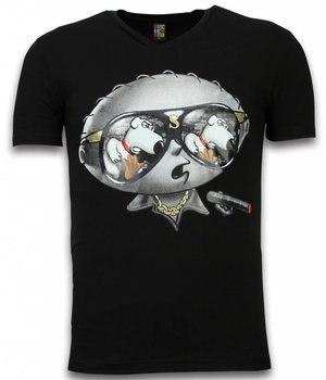 Local Fanatic Stewie Dog - T-shirt - Zwart