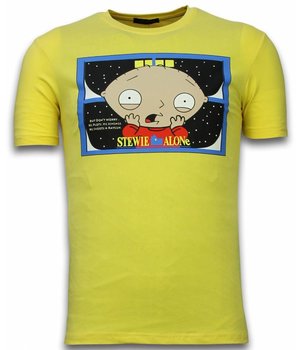 Local Fanatic Stewie Home Alone - T-shirt - Geel