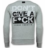 Local Fanatic MFCKR Trui - Cartoon Heren Sweater - Truien Mannen - Grijs