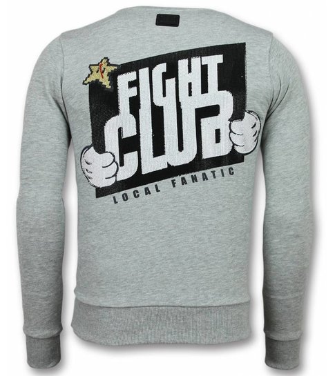 Local Fanatic Mario Trui - Fight Club Heren Sweater - Grijs