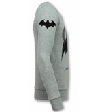 Local Fanatic Batman  Trui - Batman Heren Sweater - Truien Mannen - Grijs