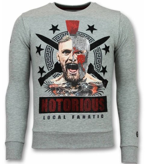 Local Fanatic Notorious Trui - Mcgregor Warrior Heren Sweater - Grijs