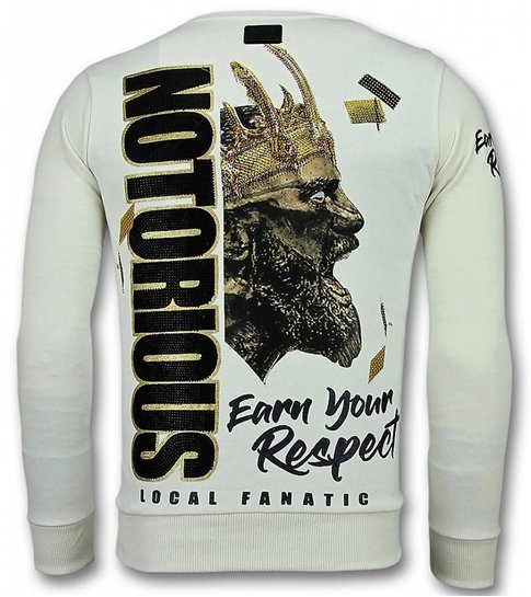 Local Fanatic Notorious Trui - King Mcgregor  Sweater Heren - Wit