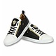 Heren Schoenen - Heren Sneaker Bee Black White Gold - CMS97 - Wit/Zwart