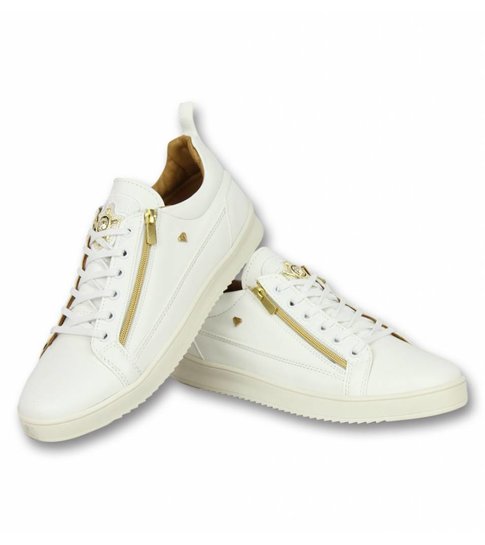 Cash Money Heren Schoenen - Heren Sneaker Bee White Gold - CMS97 - Wit