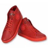 Cash Money Heren Schoenen - Heren Sneaker Lion Red Silver - CMS86 - Rood