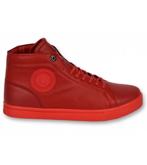 Cash Money Heren Schoenen - Heren Sneaker Lion Red Silver - CMS86 - Rood