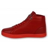 Cash Money Heren Schoenen - Heren Sneaker Lion Red Silver - CMS86 - Rood