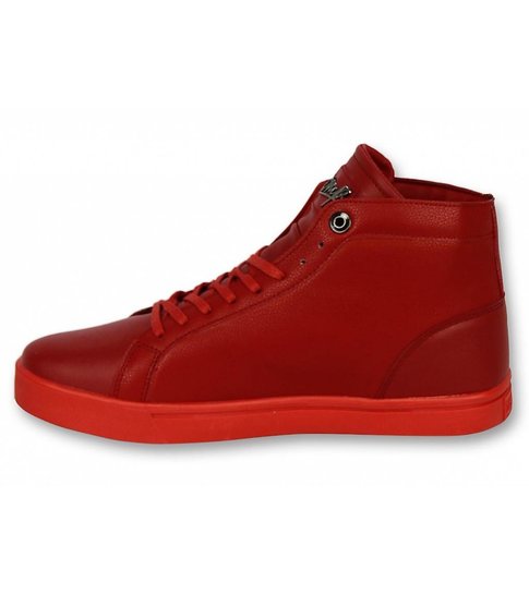 Cash Money Heren Schoenen - Heren Sneaker Lion Red Silver - CMS86 - Rood