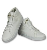 Cash Money Heren Schoenen - Heren Sneaker Lion White Gold - CMS86 - Wit