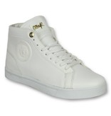 Cash Money Heren Schoenen - Heren Sneaker Lion White Gold - CMS86 - Wit