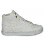 Cash Money Heren Schoenen - Heren Sneaker Lion White Gold - CMS86 - Wit