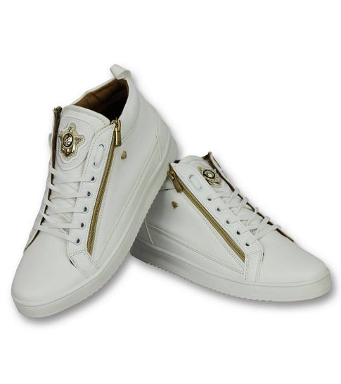 Cash Money Heren Schoenen - Heren Sneaker Bee White Gold - CMS98 - Wit