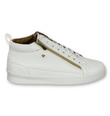 Cash Money Heren Schoenen - Heren Sneaker Bee White Gold - CMS98 - Wit