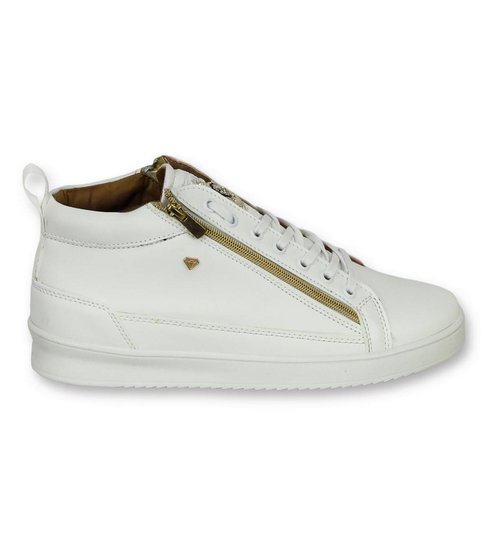 Cash Money Heren Schoenen - Heren Sneaker Bee White Gold - CMS98 - Wit