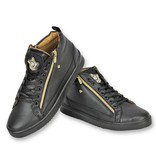 Cash Money Heren Schoenen - Heren Sneaker Bee Black Gold - CMS98 -Zwart