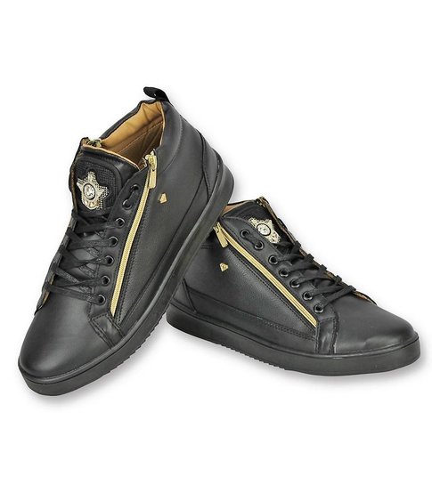 Cash Money Heren Schoenen - Heren Sneaker Bee Black Gold - CMS98 -Zwart