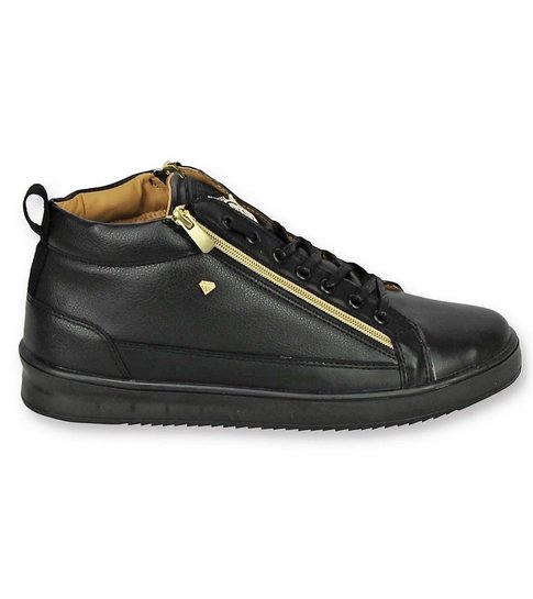 Cash Money Heren Schoenen - Heren Sneaker Bee Black Gold - CMS98 -Zwart