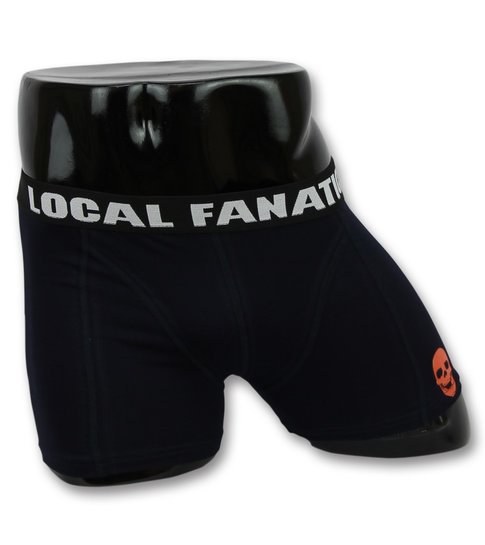 Local Fanatic Mannen Boxers Bestellen - Heren Underwear Skull - Blauw