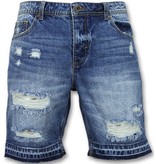 Enos Korte Spijkerbroek Mannen - Shorts Heren Sale - J965 - Blauw