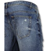 Enos Korte Spijkerbroek Mannen - Shorts Heren Sale - J965 - Blauw