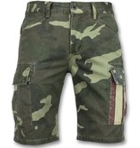 Enos Heren Camouflage Korte Broek - Bermuda Heren Online -9017 - Groen