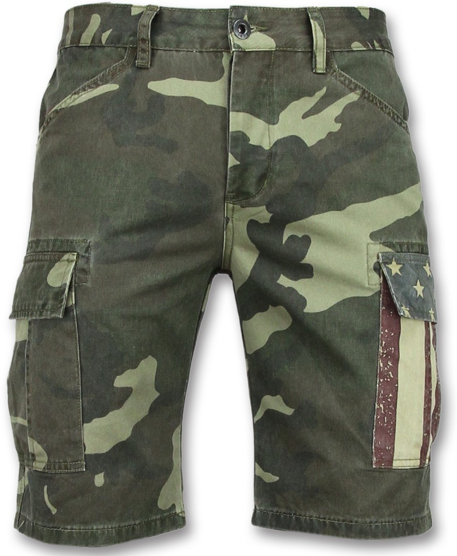Enos Heren Camouflage Korte Broek Bermuda Online 9017 Groen enos kopen in de aanbieding