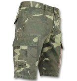 Enos Heren Camouflage Korte Broek - Bermuda Heren Online -9017 - Groen