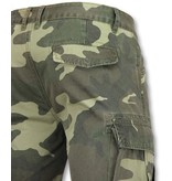 Enos Heren Camouflage Korte Broek - Bermuda Heren Online -9017 - Groen