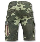 Enos Heren Camouflage Korte Broek - Bermuda Heren Online -9017 - Groen