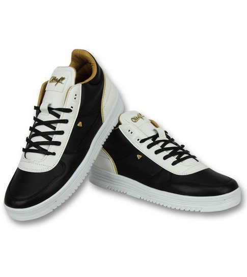 Cash Money Schoenen Heren Online - Mannen Sneaker Luxury Black White - CMS72 - Zwart