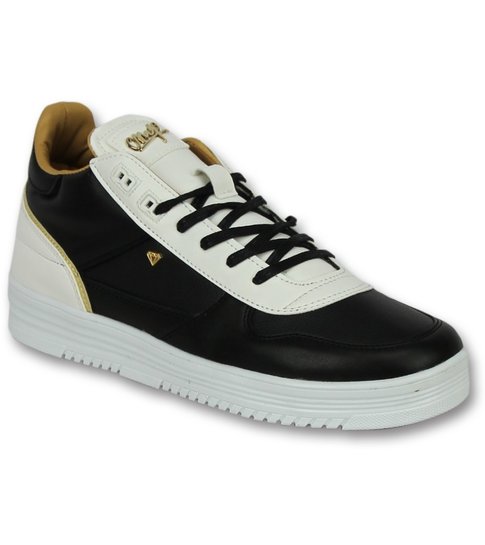 Cash Money Schoenen Heren Online - Mannen Sneaker Luxury Black White - CMS72 - Zwart