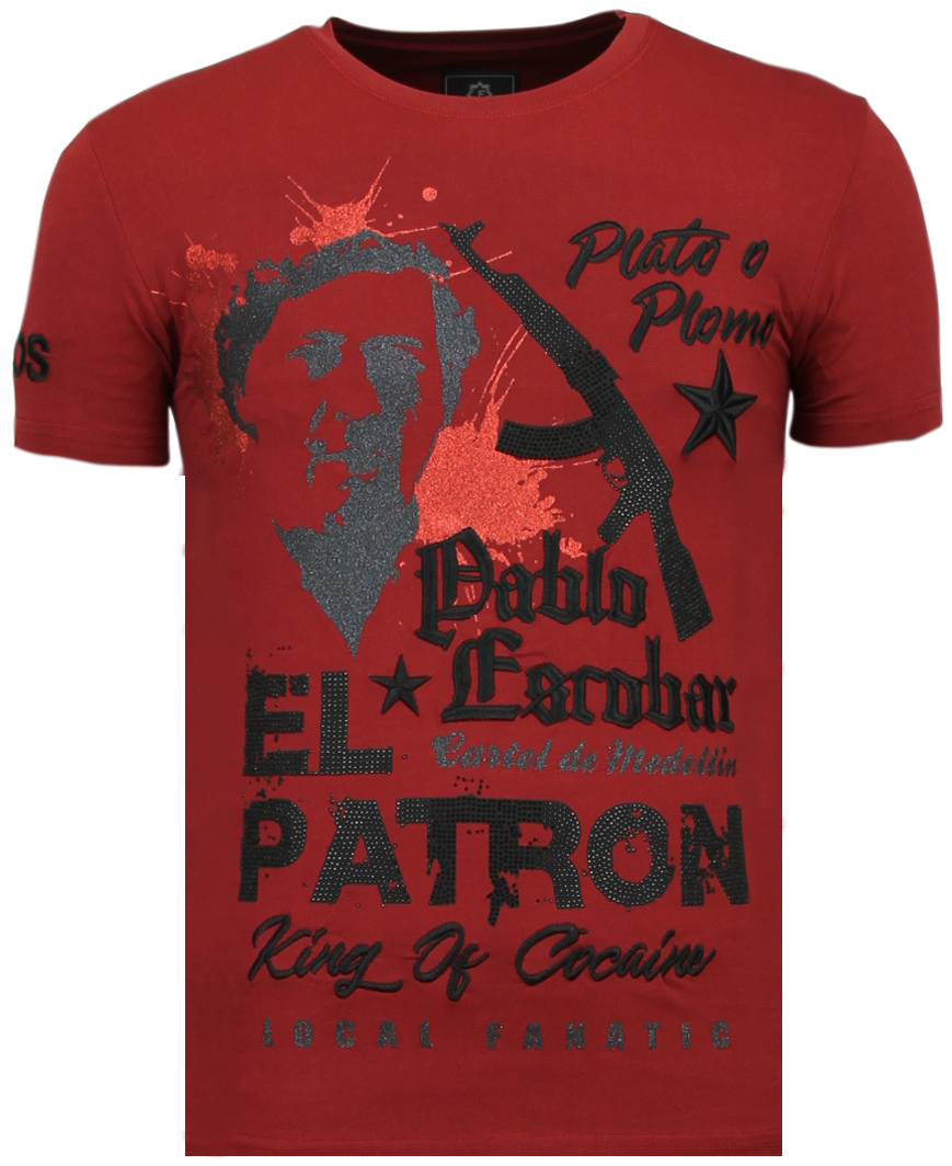Local Fanatic El Patron Pablo Rhinestone T Shirt Bordeaux local fanatic kopen in de aanbieding Local Fanatic El Patron Pablo Rhinestone T Shirt Bordeaux local fanatic kopen in de aanbieding