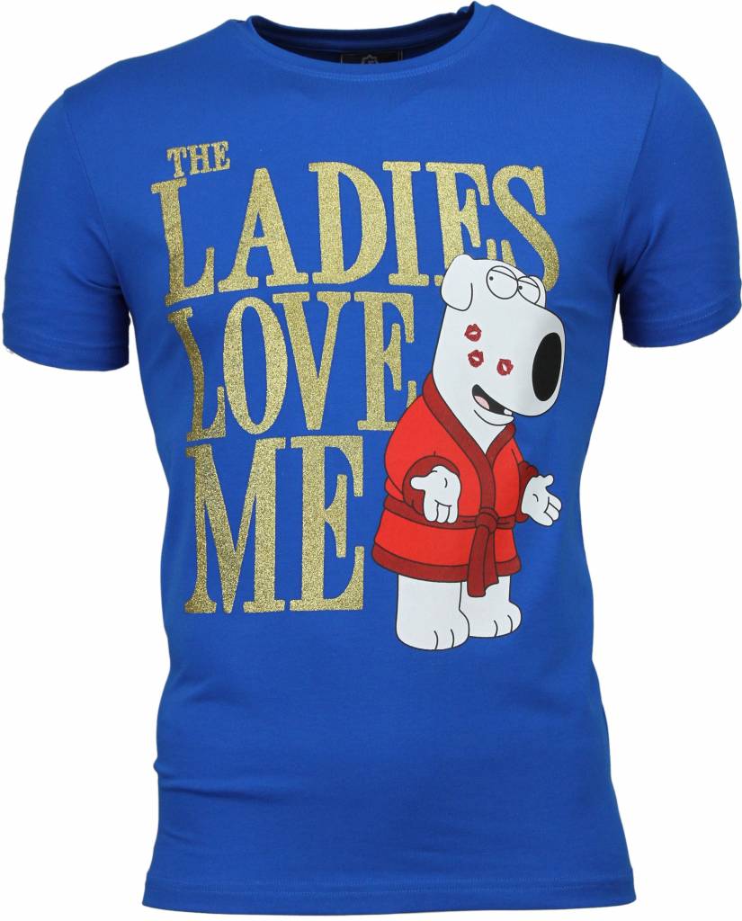 Mascherano T Shirt The Ladies Love Me Print Blauw mascherano kopen in de aanbieding Mascherano T Shirt The Ladies Love Me Print Blauw mascherano kopen in de aanbieding