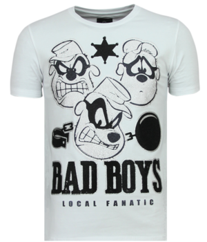 Local Fanatic Beagle Boys - Coole T shirt Mannen - 6319W - Wit