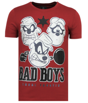 Local Fanatic Beagle Boys - Funny T shirt Mannen - 6319B - Bordeaux