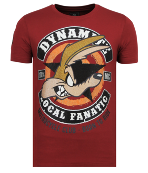 Local Fanatic Dynamite Coyote - Party T shirt Heren - 6320B - Bordeaux