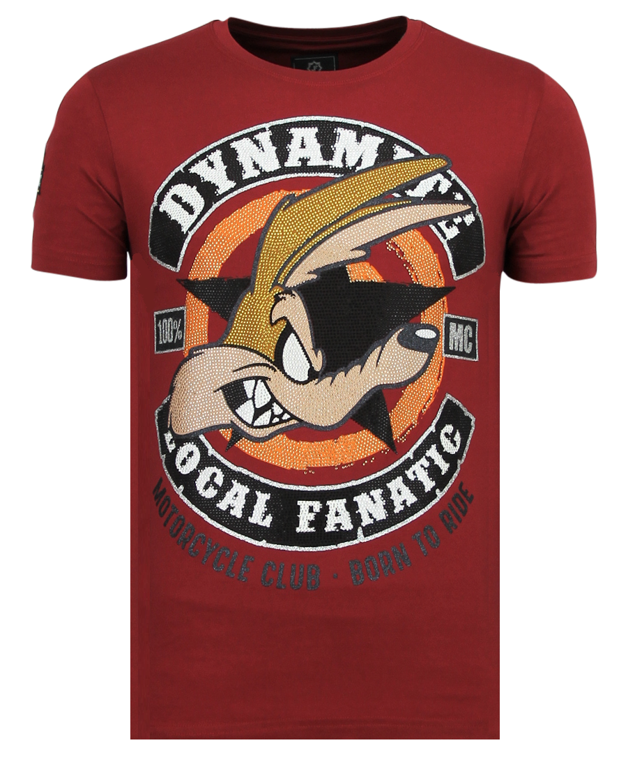 Local Fanatic Dynamite Coyote Party T Shirt Heren 6320B Bordeaux local fanatic kopen in de aanbieding