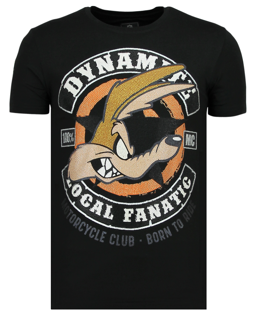 Local Fanatic Dynamite Coyote Bedrukte T Shirt Heren 6320Z Zwart local fanatic kopen in de aanbieding