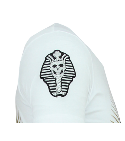 Local Fanatic Rebel Pharaoh - Exclusieve T shirt Heren - 6322W - Wit