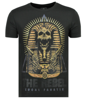 Local Fanatic Rebel Pharaoh - Exclusieve T shirt Mannen - 6322Z - Zwart