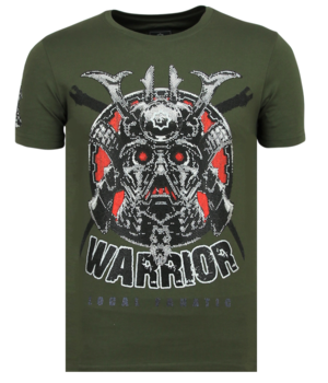 Local Fanatic Savage Samurai - Print T shirt Heren - 6327G - Groen